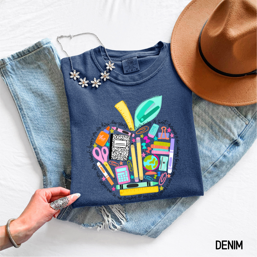Teacher Supplies Adult Comfort Colors T-Shirt