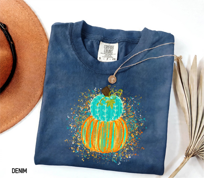 Colorful Pumpkin Adult Comfort Colors T-Shirt