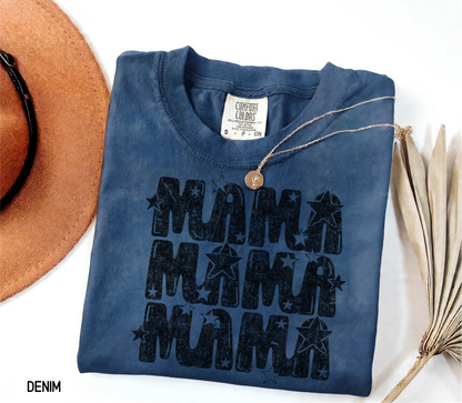 Mama with Stars Adult Comfort Colors T-Shirt