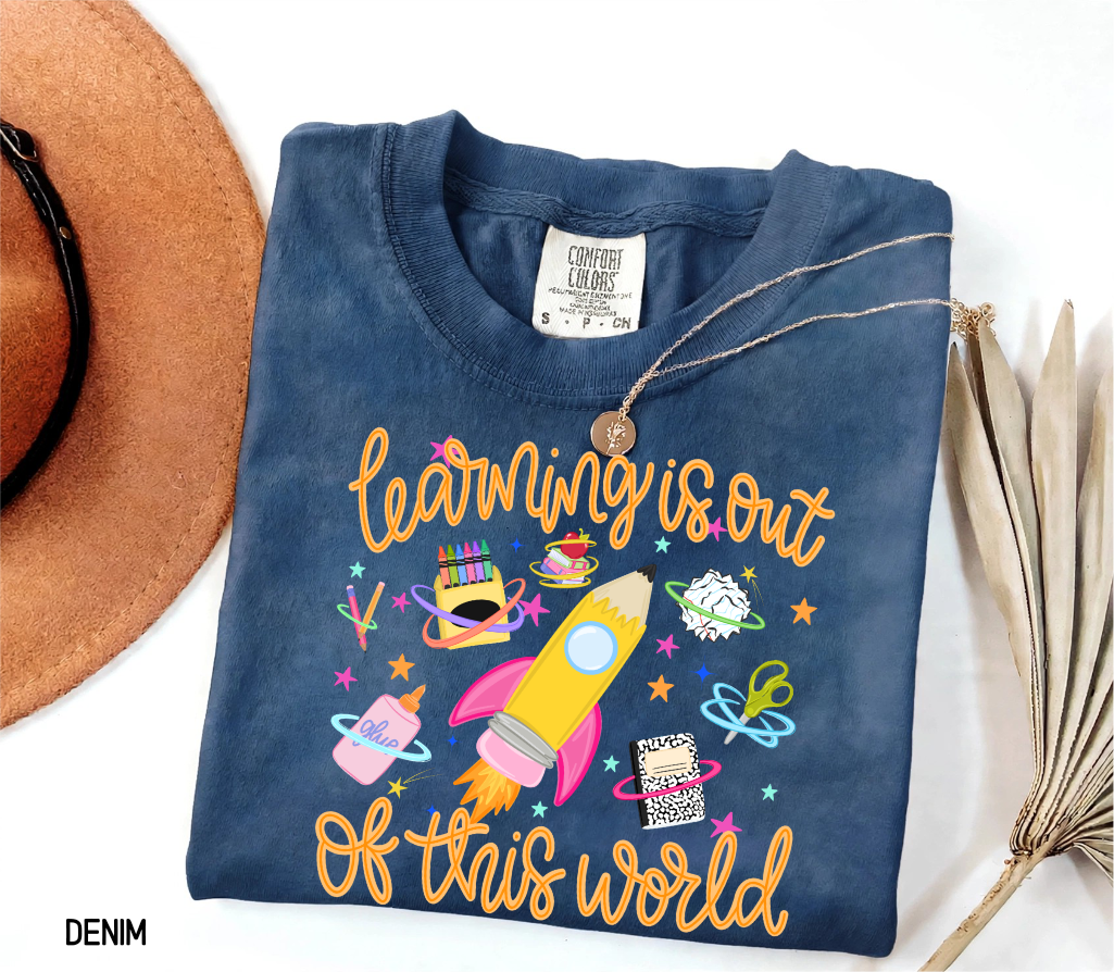 Learning is Out of This World Adult Comfort Colors T-Shirt