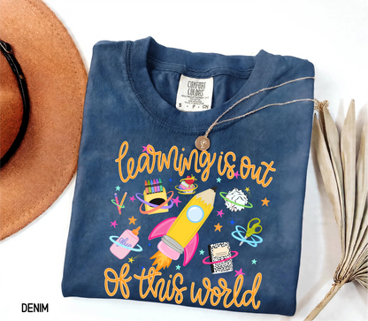 Learning is Out of This World Adult Comfort Colors T-Shirt
