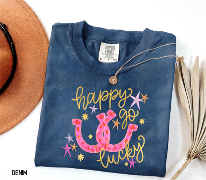 Happy Go Lucky Adult Comfort Colors T-Shirt