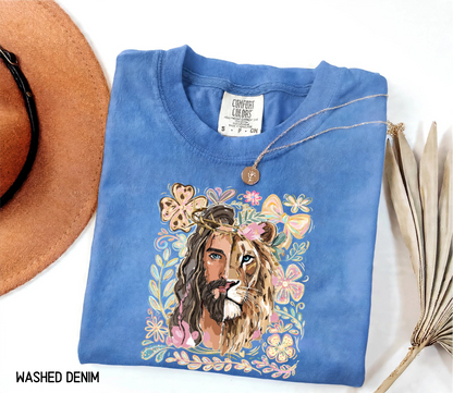 Jesus Lion of Judah Adult Comfort Colors T-Shirt
