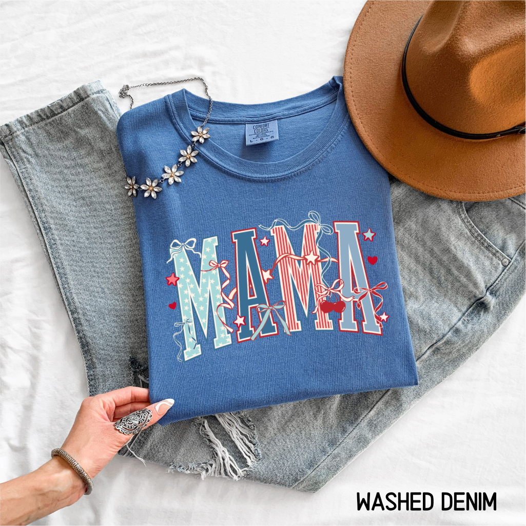 Patriotic Mama Adult Comfort Colors T-Shirt