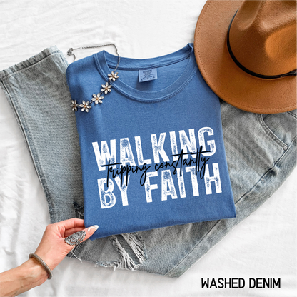 Walking By Faith Adult Comfort Colors T-Shirt