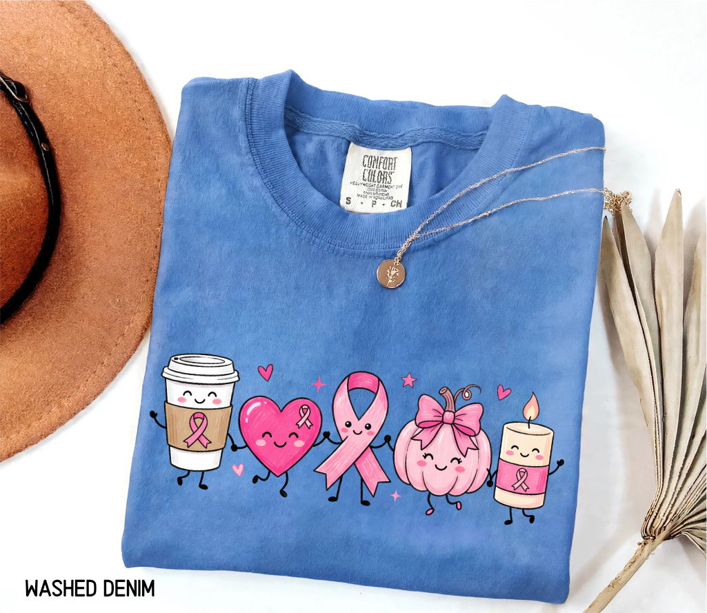 Breast Cancer Awareness Icons Adult Comfort Colors T-Shirt