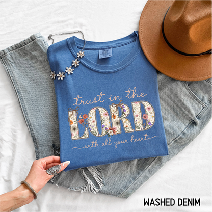 Trust in the Lord with All Your Heart Adult Comfort Colors T-Shirt