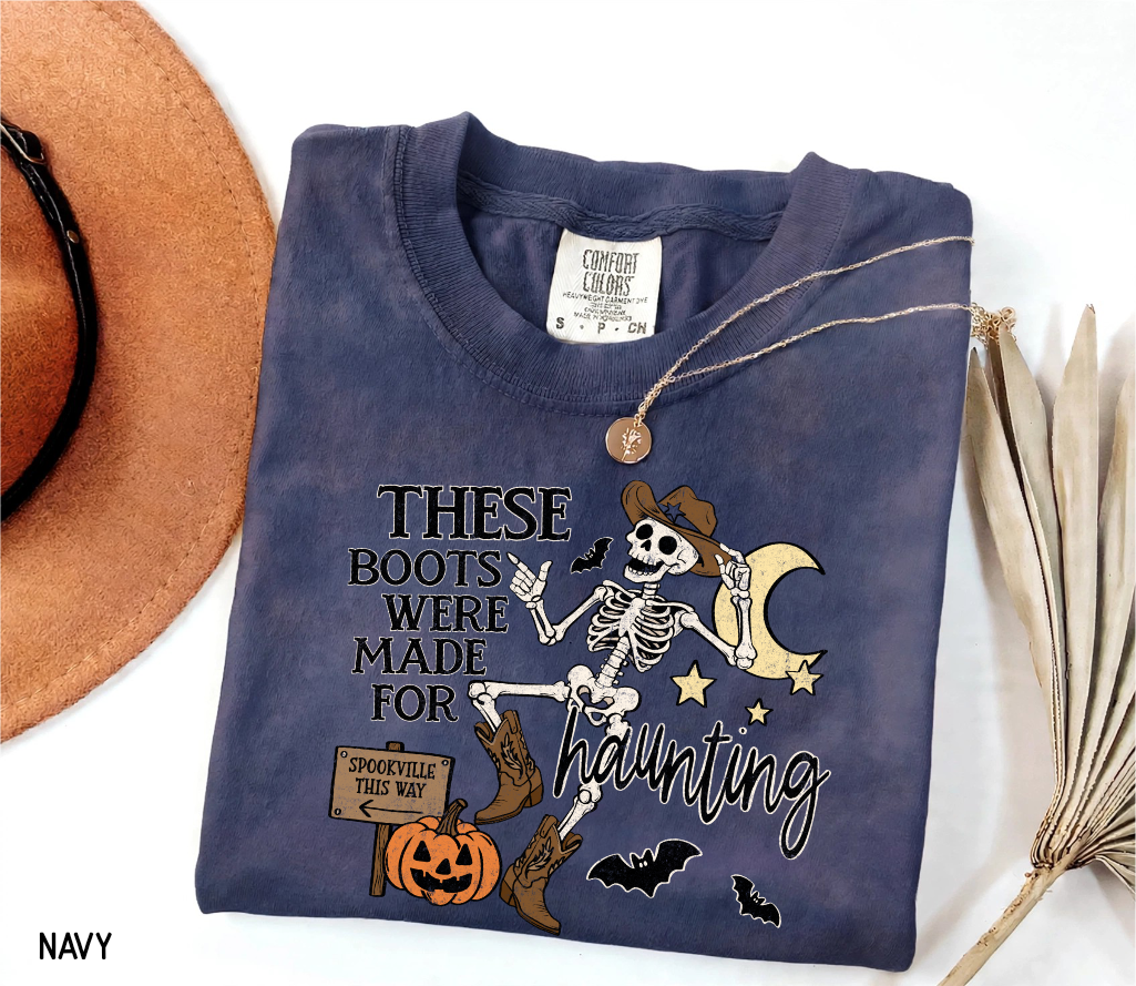 These Boots Were Made for Haunting Adult Comfort Colors T-Shirt