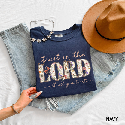 Trust in the Lord with All Your Heart Adult Comfort Colors T-Shirt