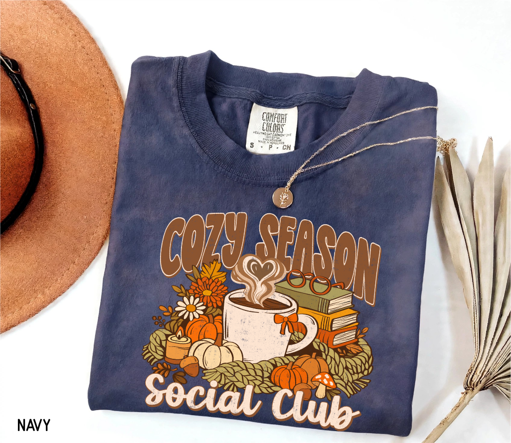 Cozy Season Social Club Adult Comfort Colors T-Shirt