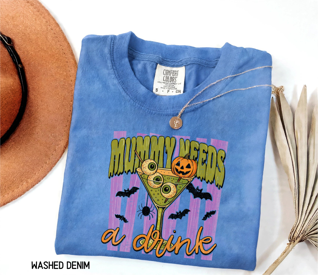 Mummy Needs a Drink Adult Comfort Colors T-Shirt