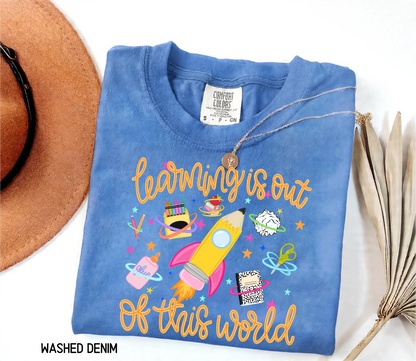 Learning is Out of This World Adult Comfort Colors T-Shirt