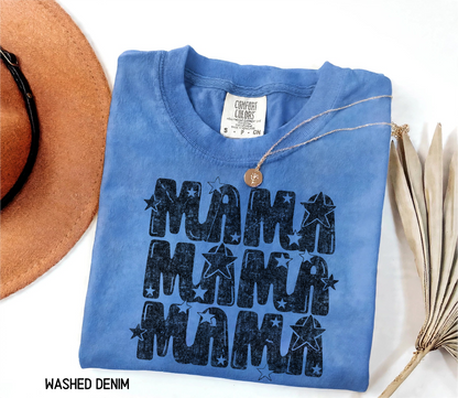 Mama with Stars Adult Comfort Colors T-Shirt