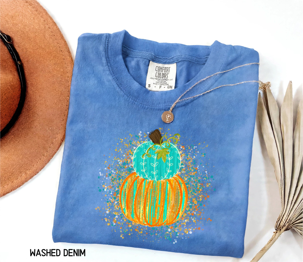 Colorful Pumpkin Adult Comfort Colors T-Shirt