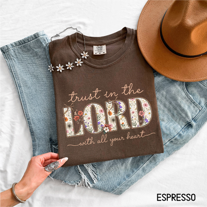 Trust in the Lord with All Your Heart Adult Comfort Colors T-Shirt