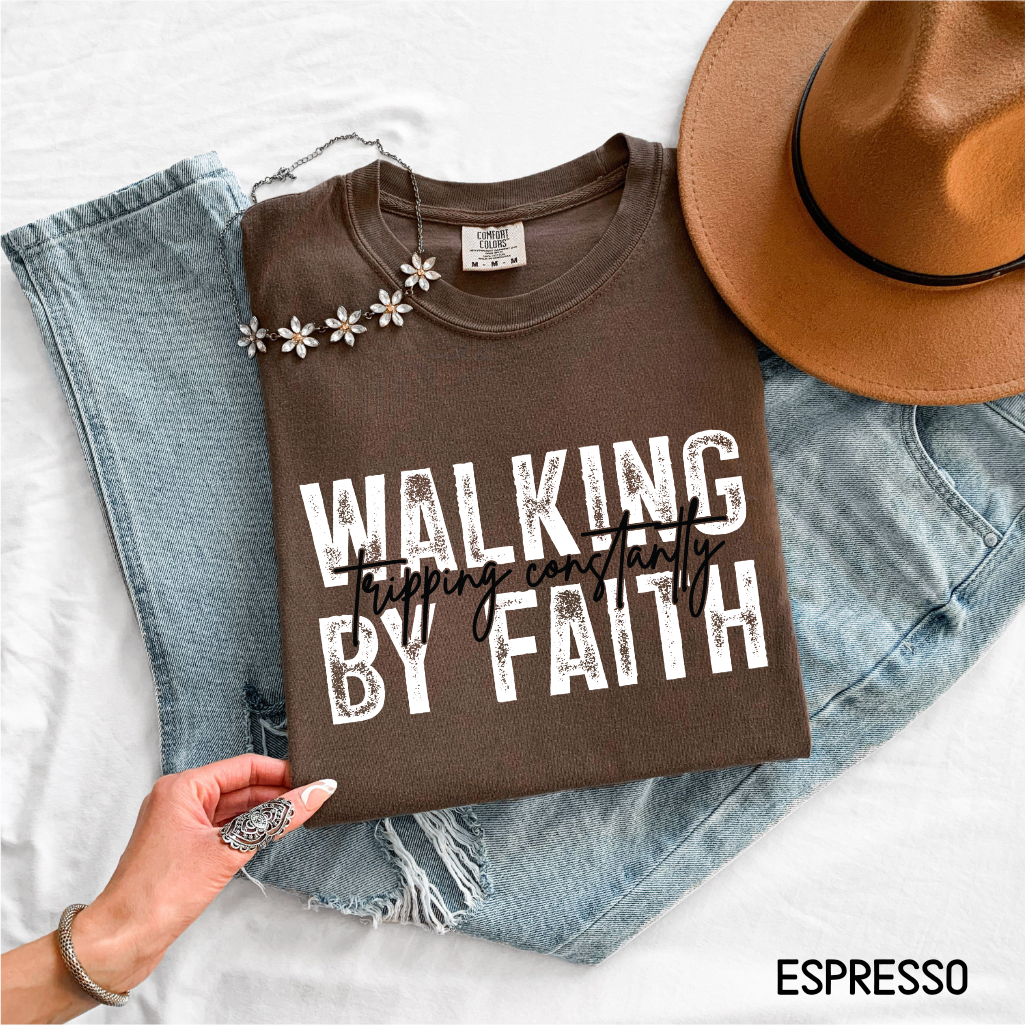 Walking By Faith Adult Comfort Colors T-Shirt