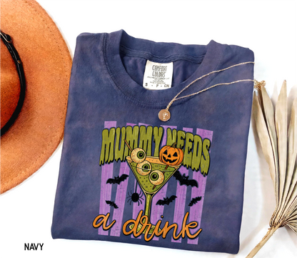 Mummy Needs a Drink Adult Comfort Colors T-Shirt