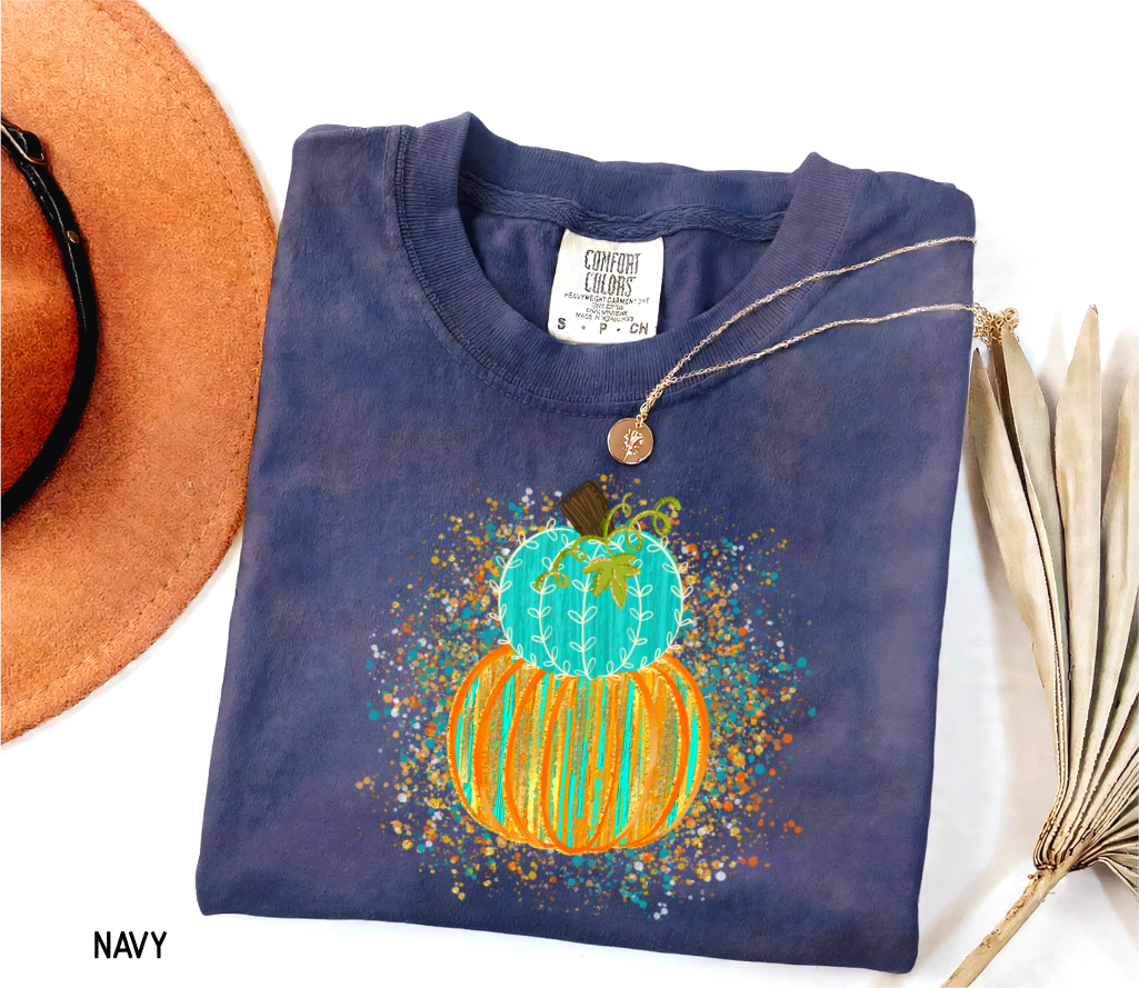 Colorful Pumpkin Adult Comfort Colors T-Shirt