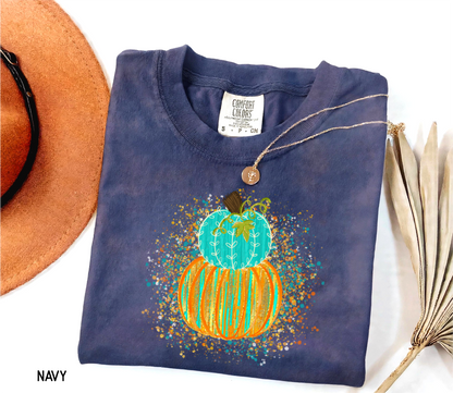 Colorful Pumpkin Adult Comfort Colors T-Shirt