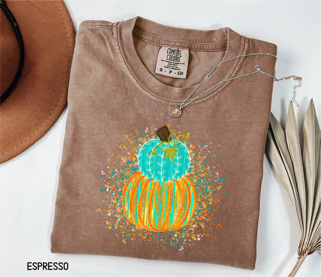 Colorful Pumpkin Adult Comfort Colors T-Shirt