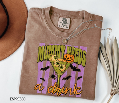 Mummy Needs a Drink Adult Comfort Colors T-Shirt