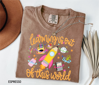 Learning is Out of This World Adult Comfort Colors T-Shirt
