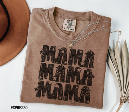 Mama with Stars Adult Comfort Colors T-Shirt