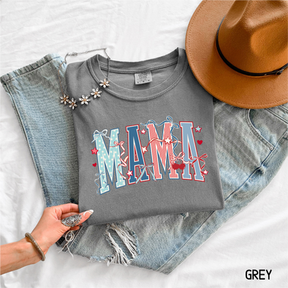 Patriotic Mama Adult Comfort Colors T-Shirt