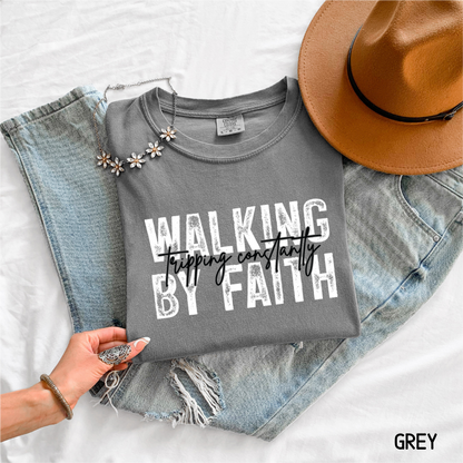 Walking By Faith Adult Comfort Colors T-Shirt