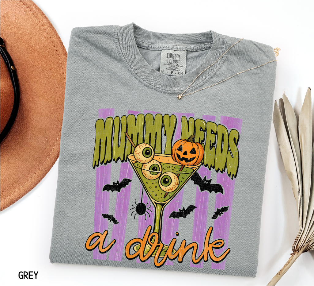 Mummy Needs a Drink Adult Comfort Colors T-Shirt