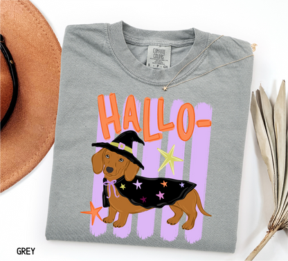 Dachshund Halloween Adult Comfort Colors T-Shirt