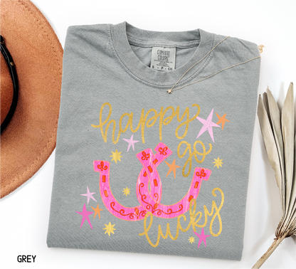 Happy Go Lucky Adult Comfort Colors T-Shirt