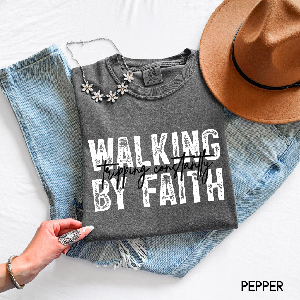 Walking By Faith Adult Comfort Colors T-Shirt