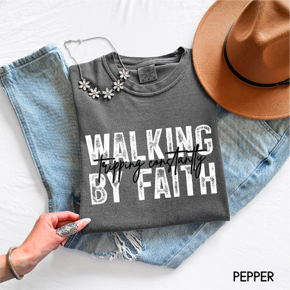 Walking By Faith Adult Comfort Colors T-Shirt