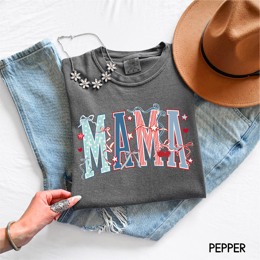 Patriotic Mama Adult Comfort Colors T-Shirt