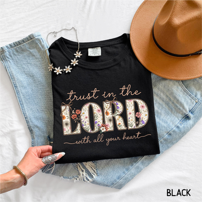 Trust in the Lord with All Your Heart Adult Comfort Colors T-Shirt