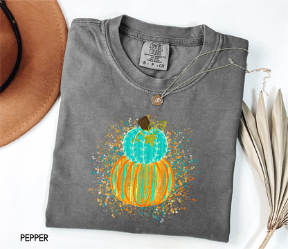 Colorful Pumpkin Adult Comfort Colors T-Shirt
