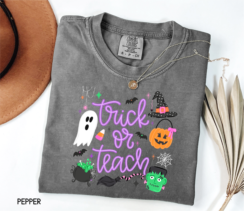 Trick or Teach Adult Comfort Colors T-Shirt