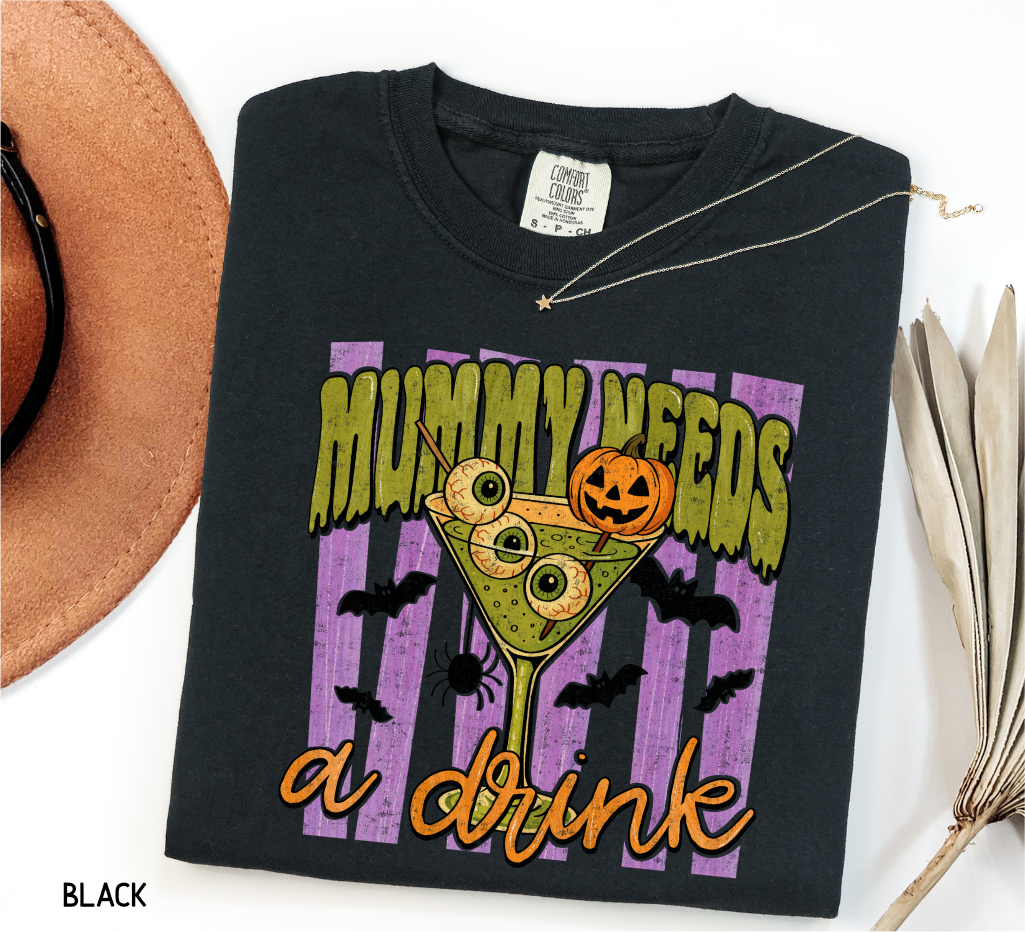 Mummy Needs a Drink Adult Comfort Colors T-Shirt