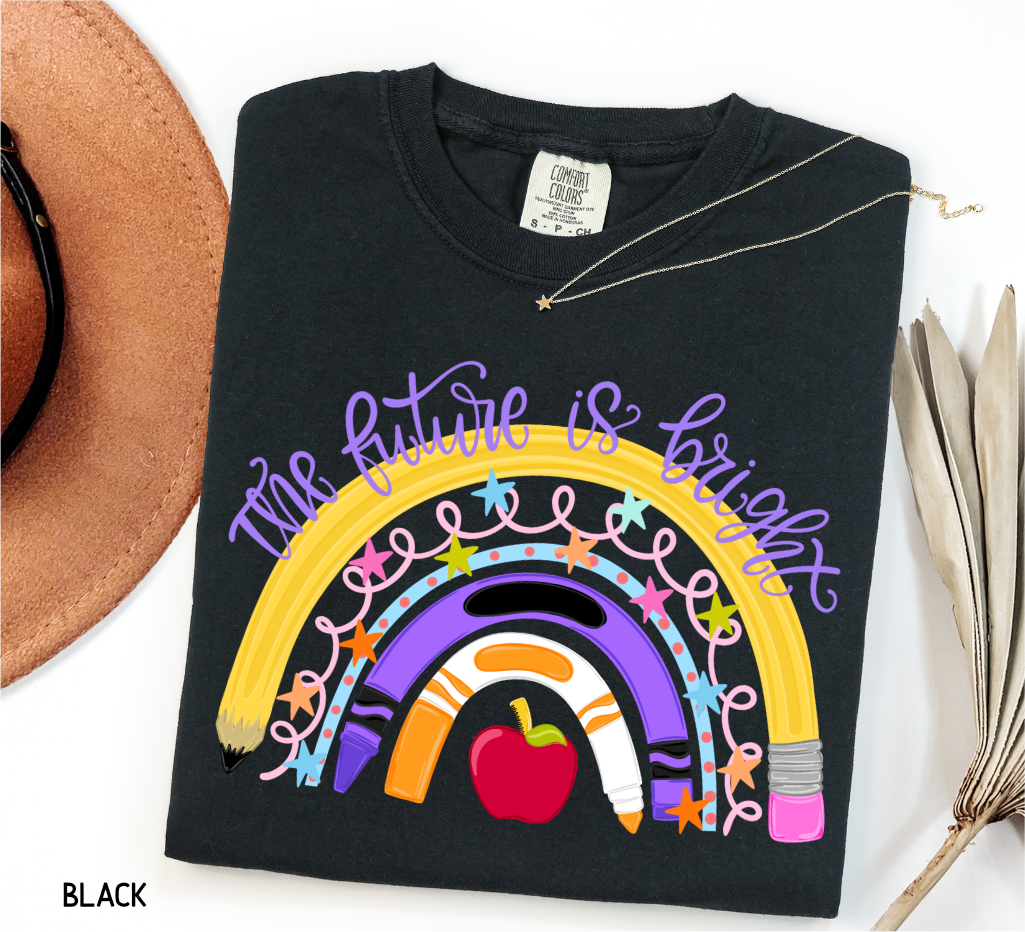 The Future is Bright Teacher Adult Comfort Colors T-Shirt