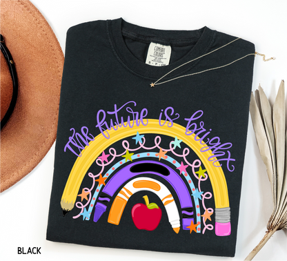 The Future is Bright Teacher Adult Comfort Colors T-Shirt