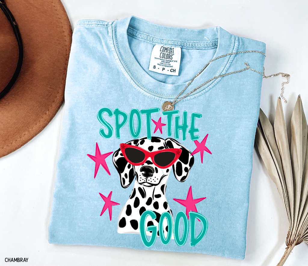 Spot The Good Dalmatian Adult Comfort Colors T-Shirt