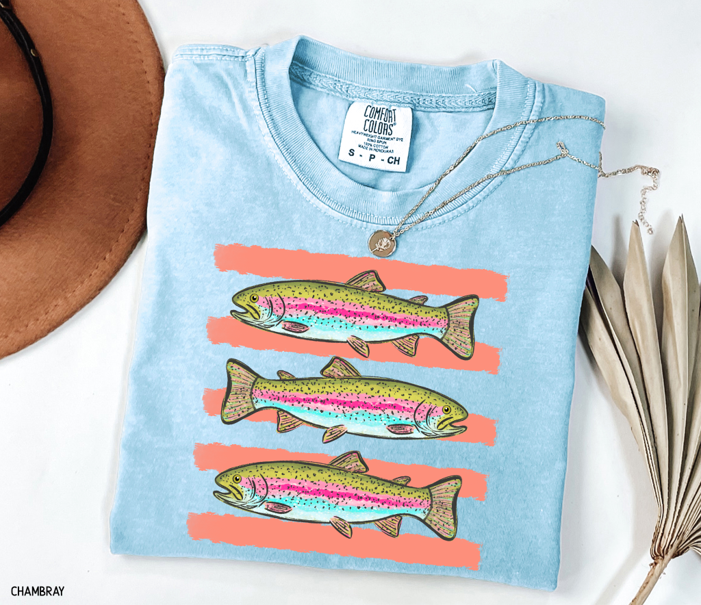 Funny Trout Adult Comfort Colors T-Shirt