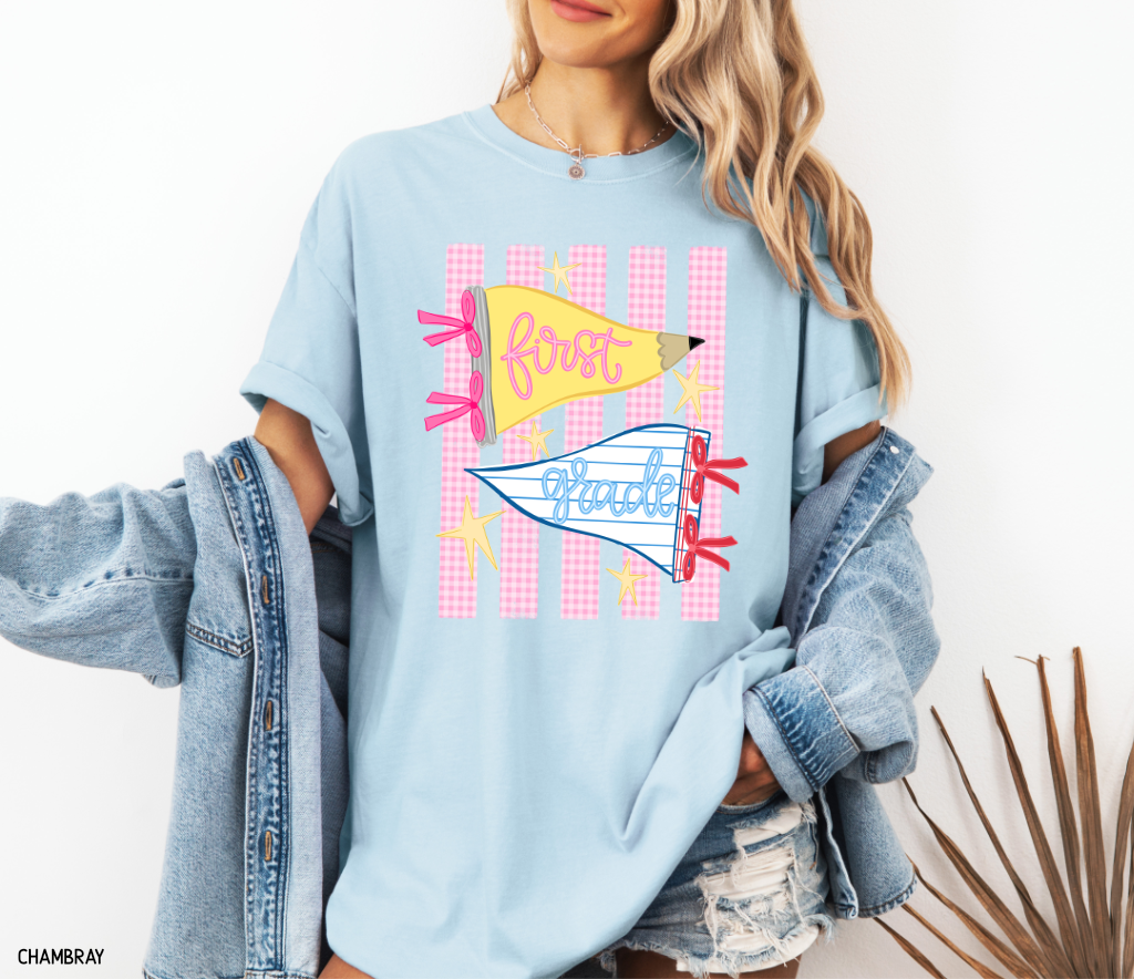 Pennant Grade Level Teacher Comfort Colors T-Shirt