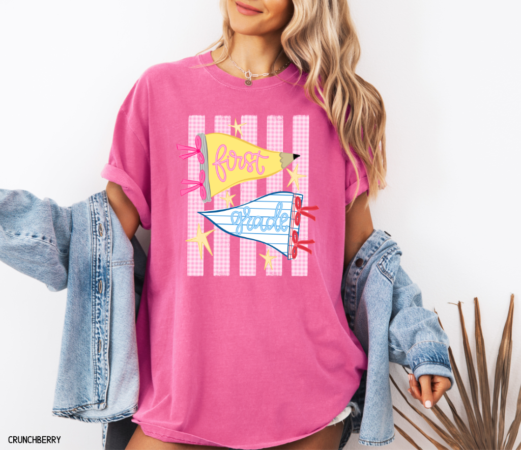 Pennant Grade Level Teacher Comfort Colors T-Shirt