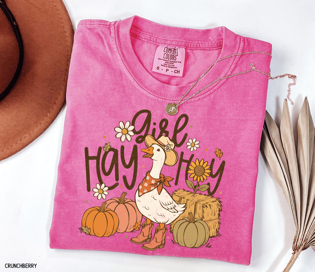 Hay Girl Hey Funny Adult Comfort Colors T-Shirt