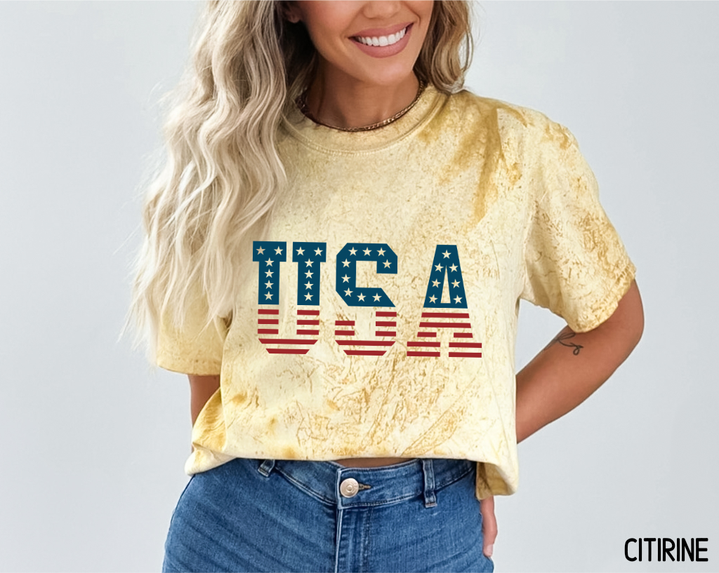 USA Stars and Stripes Adult Comfort Colors T-Shirt