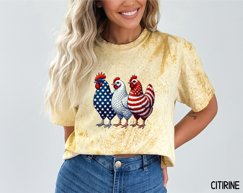 Patriotic Chicken Comfort Colors T-Shirt