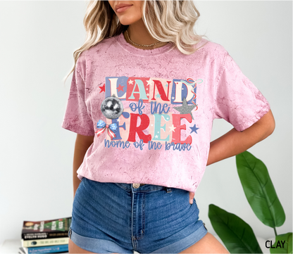 Land of The Free Adult Comfort Colors T-Shirt