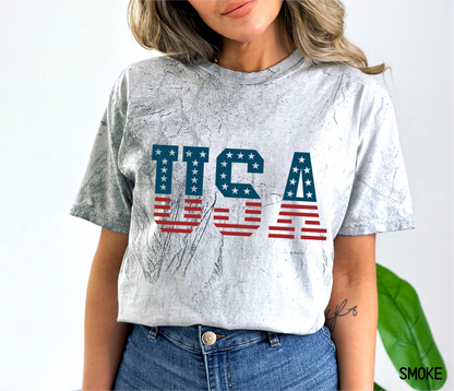 USA Stars and Stripes Adult Comfort Colors T-Shirt
